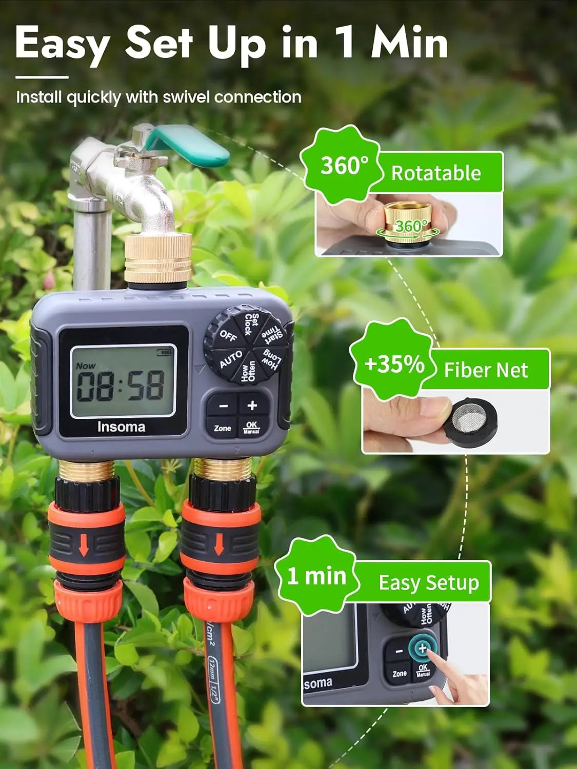 SmartFlow Dual-Zone Automatic Water Timer